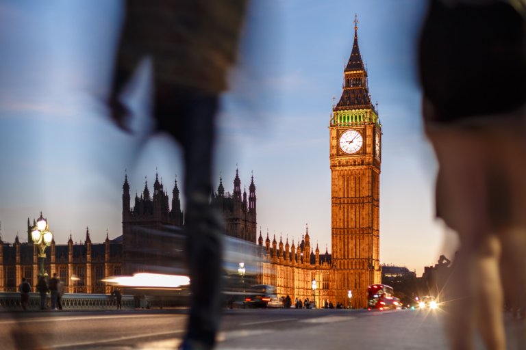 An image of Big Ben in London at sunrise